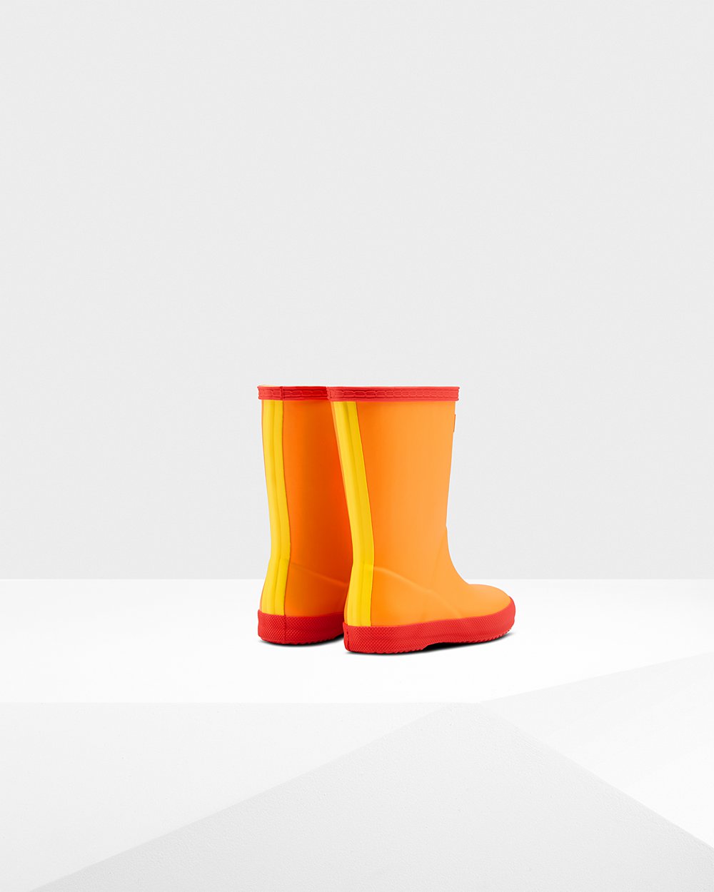 Kids Rain Boots - Hunter Original First Classic (14WTFAMNO) - Orange/Yellow